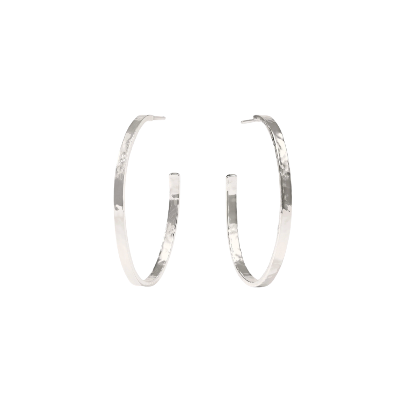 Julie Vos Silver Crescent Hoop