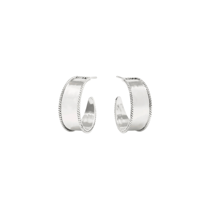 Julie Vos Silver Savoy Hoop