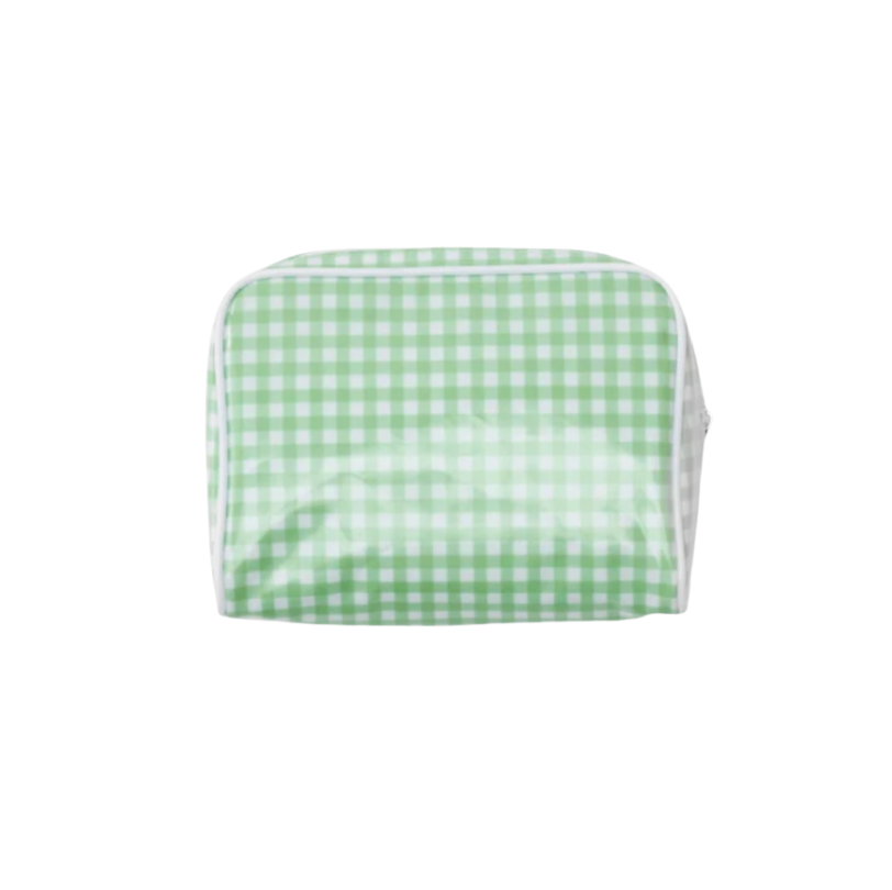 Weezie Green Gingham Toiletry Bag