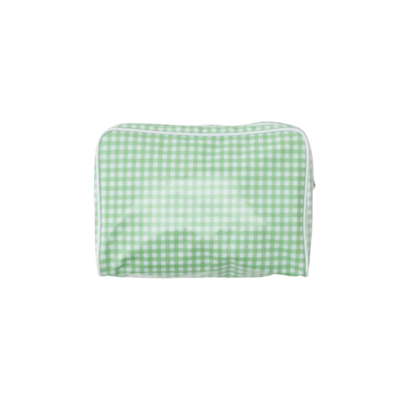 Weezie Green Gingham Toiletry Bag