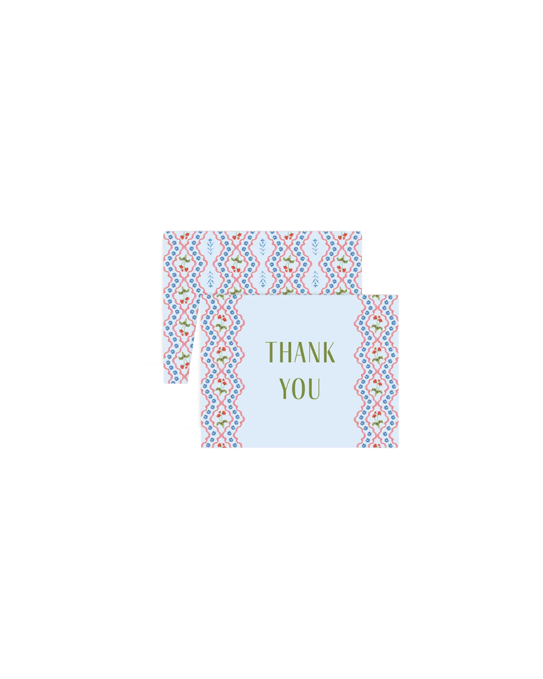 Lamia Damask Blue Thank You Boxed Set