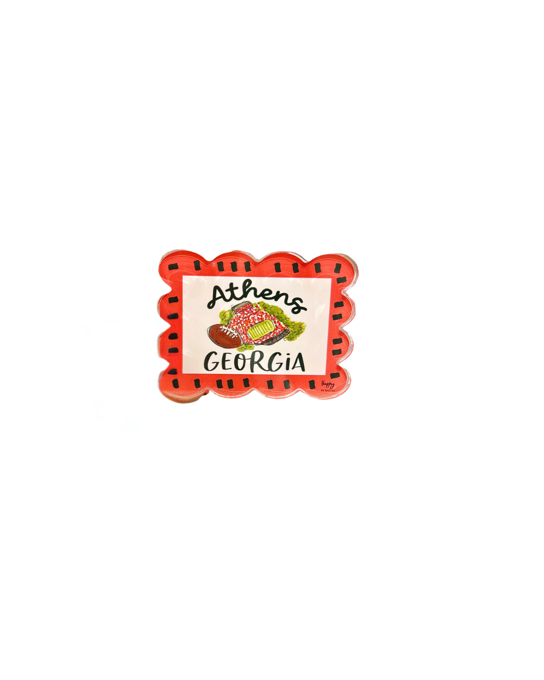 Athens Acrylic Scallop Stadium Magnet