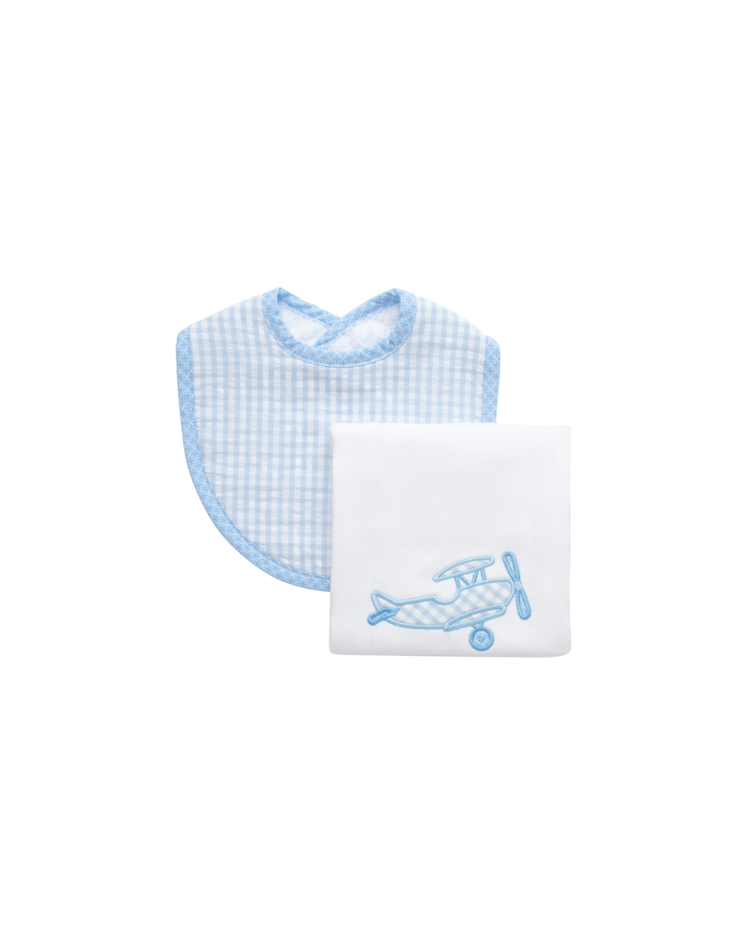 3Marthas-Airplane Basic Bib & Burp Boxed Set