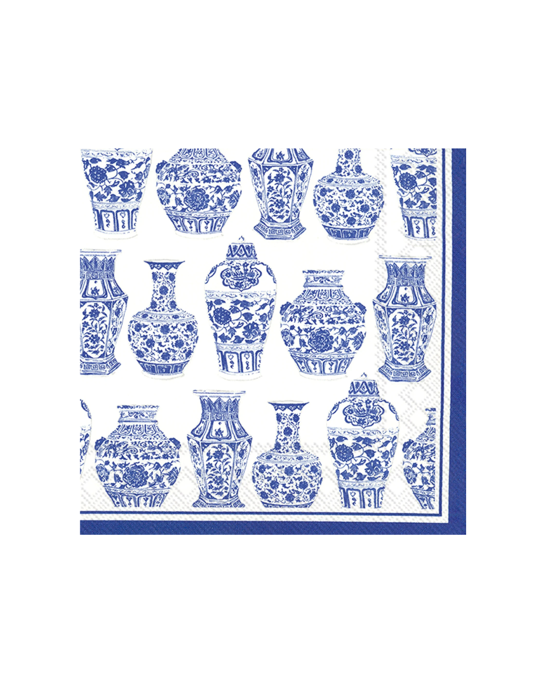 Blue and White Urn Cocktail Napkins