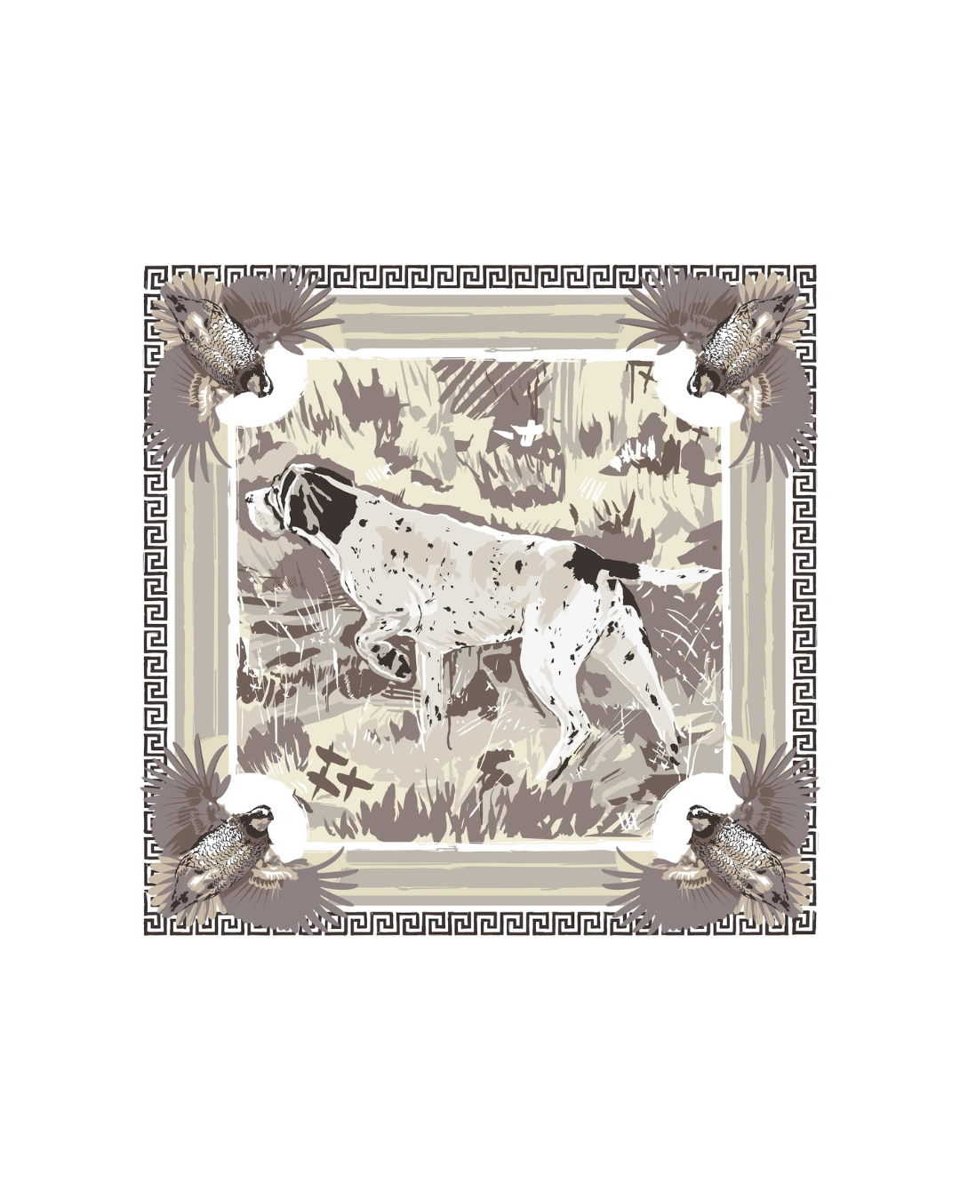 Austin Williams Neutral Pointing Strong Silk Scarf