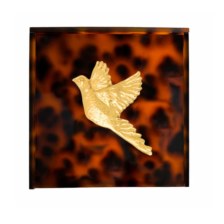Southern Tribute Pheasant Cocktail Napkin Box Tortise