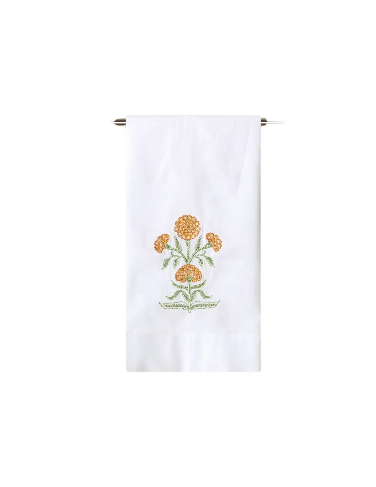 Everyday Mughal Embroidered Guest Teal Towel