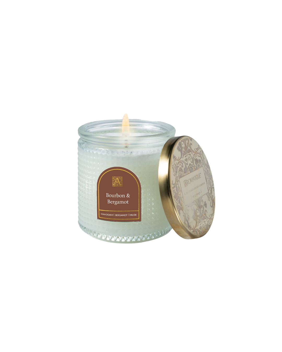 Aromatique 6oz Fragranced Candle Bourbon and Bergamot