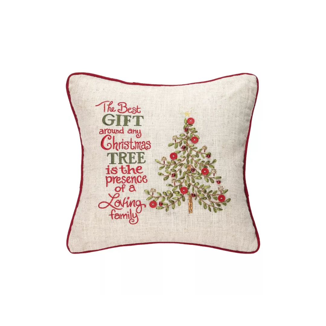 Merry Poinsettia Gift Pillow
