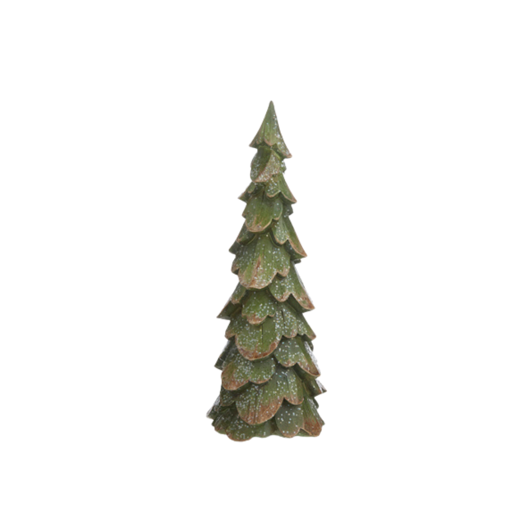 Green Wood Carved Trees