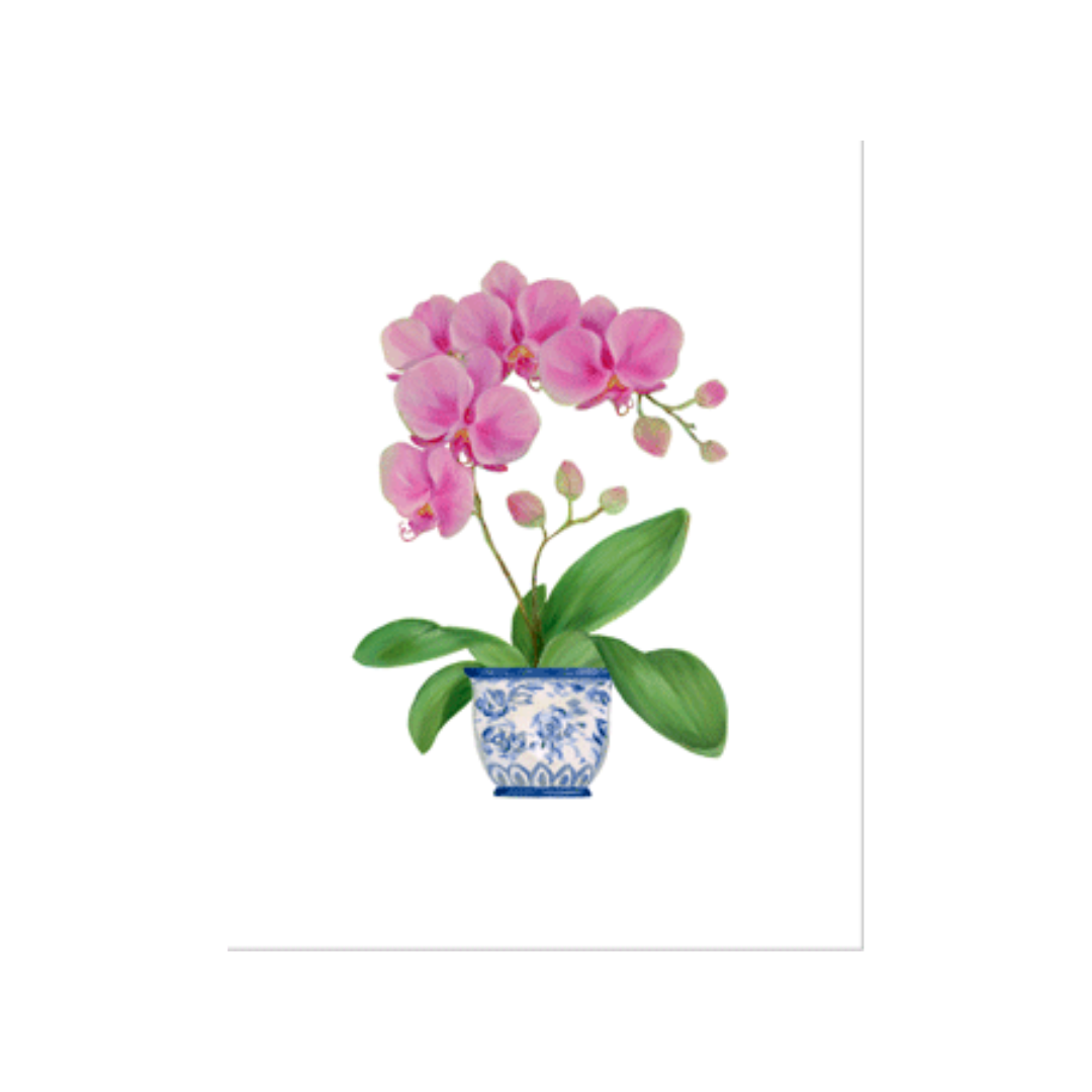 Caspari Potted Orchids Note Cards with Envelopes