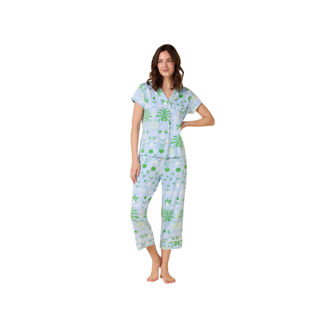 Tropicana Palm Knit Capri Set