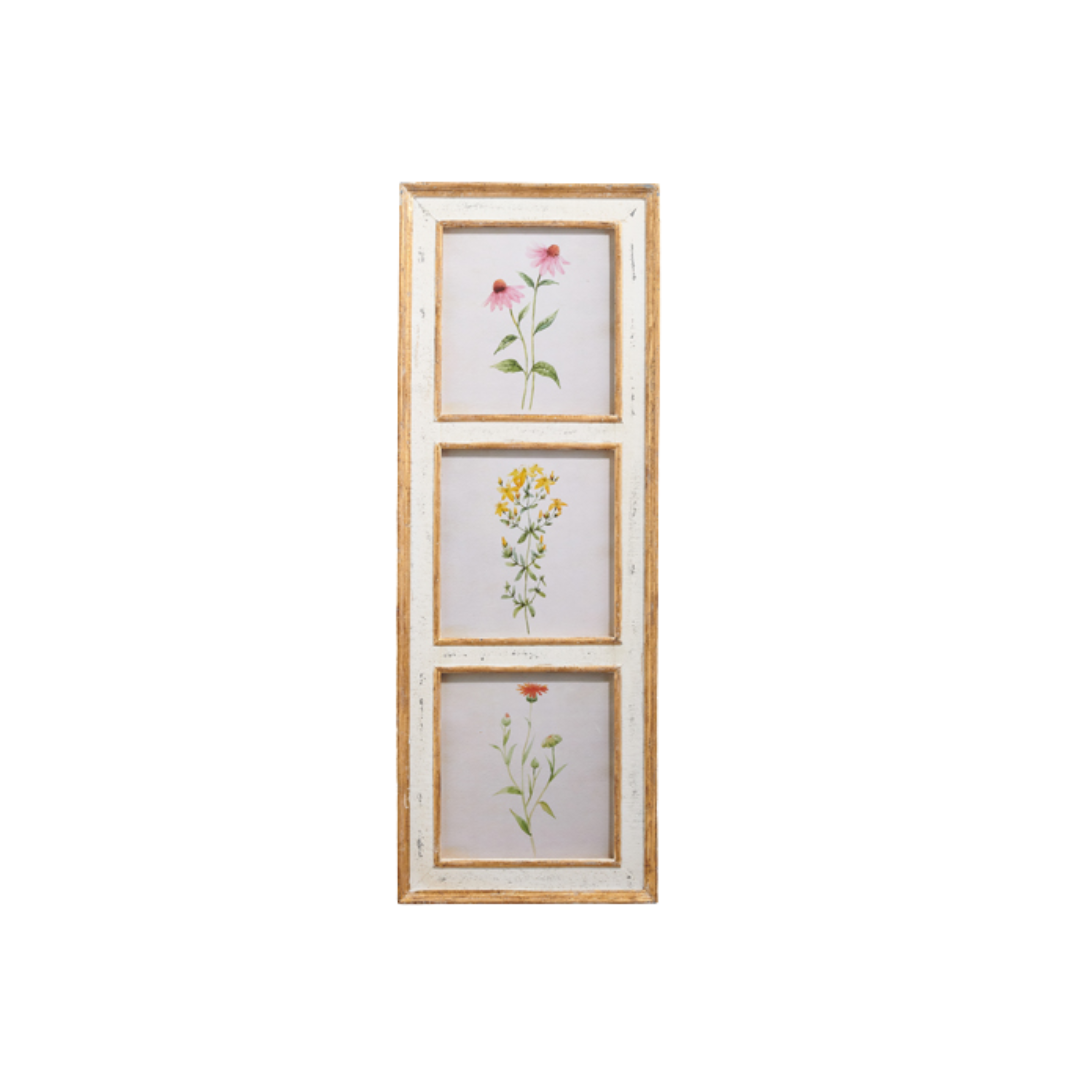 38" Botanical Floral Framed Wall Art
