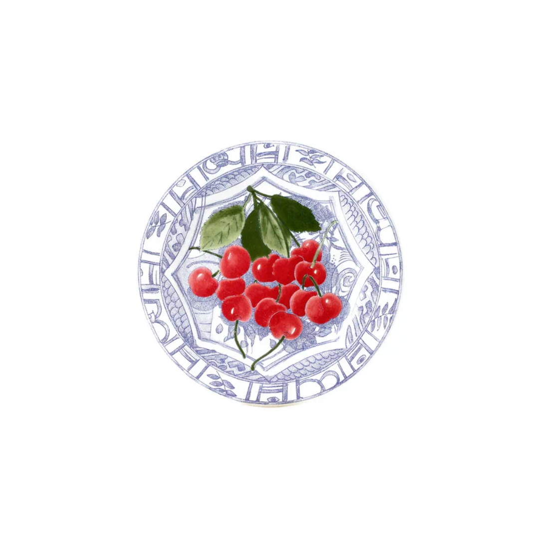 Gien Oiseau Bleu Fruits Canape Plate