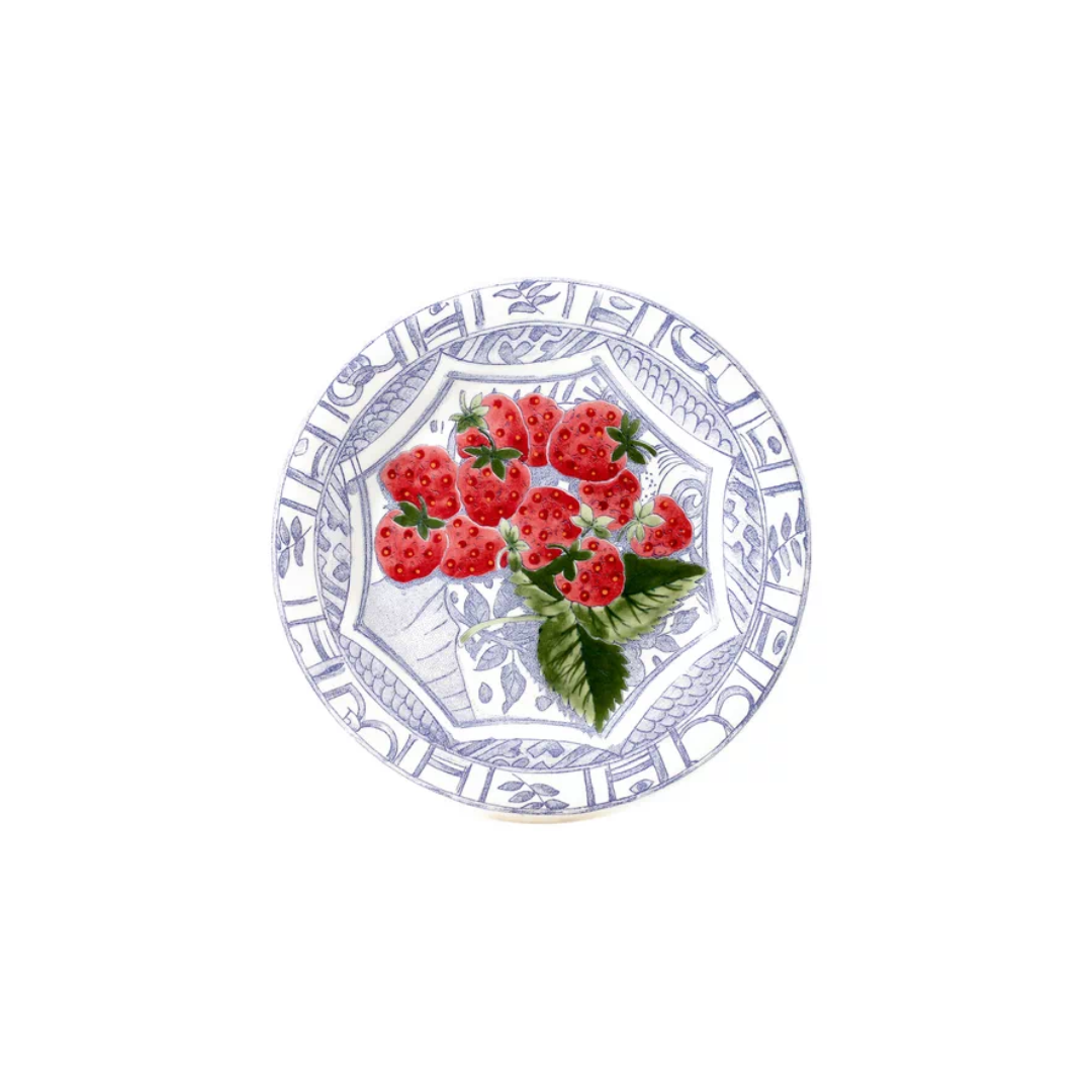 Gien Oiseau Bleu Fruits Canape Plate