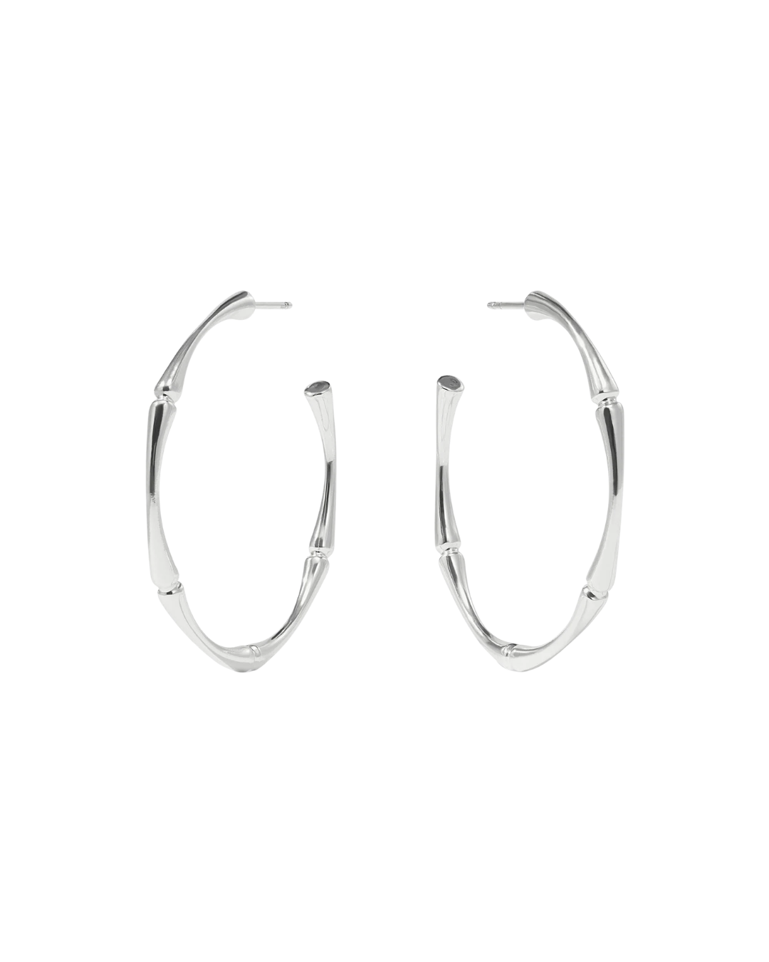 Julie Vos Bamboo Hoop - Silver
