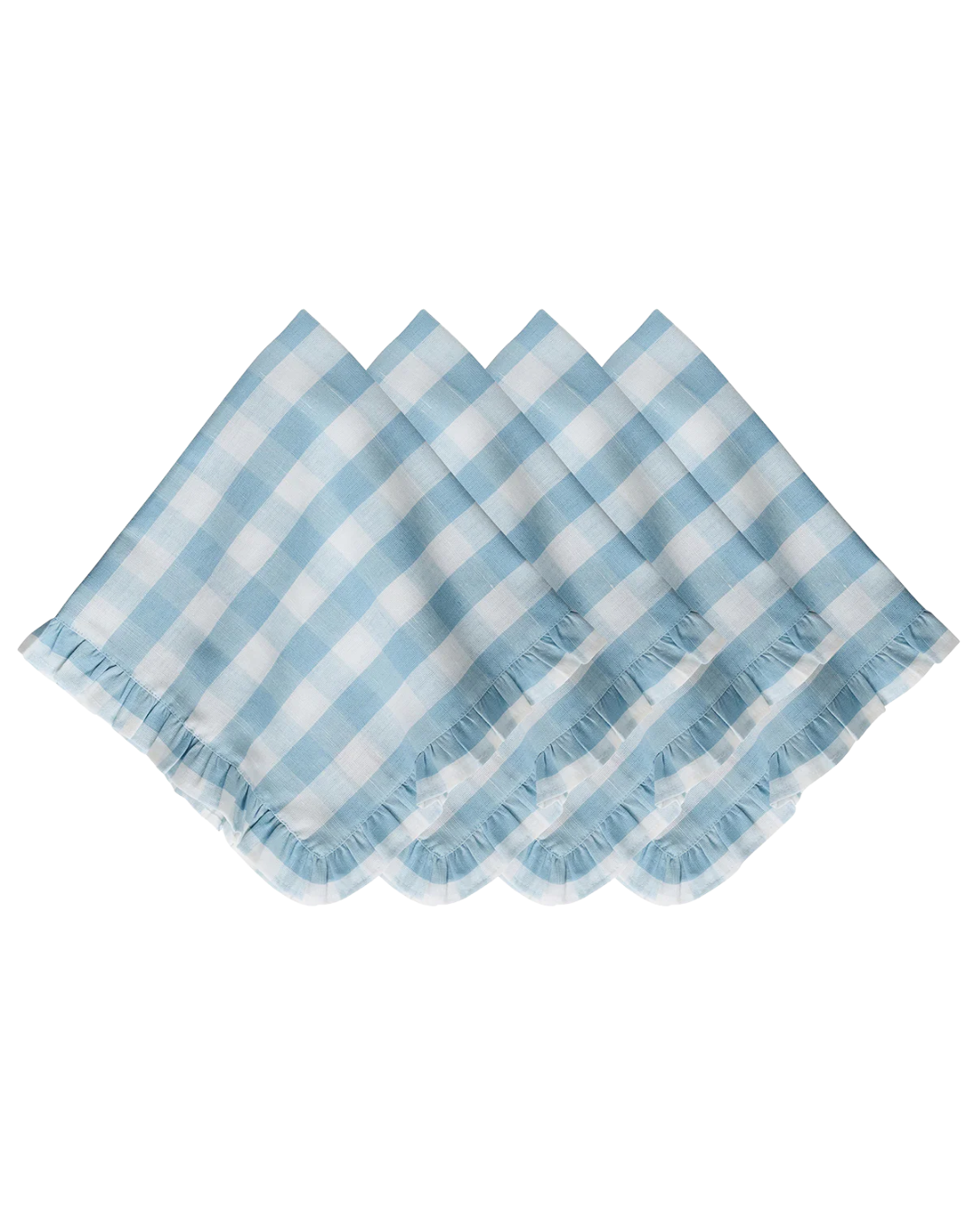 Juliska Gingham Ruffle Napkins - Set of 4