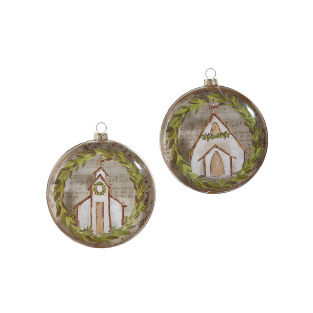 Music Sheet Church Disc Ornament