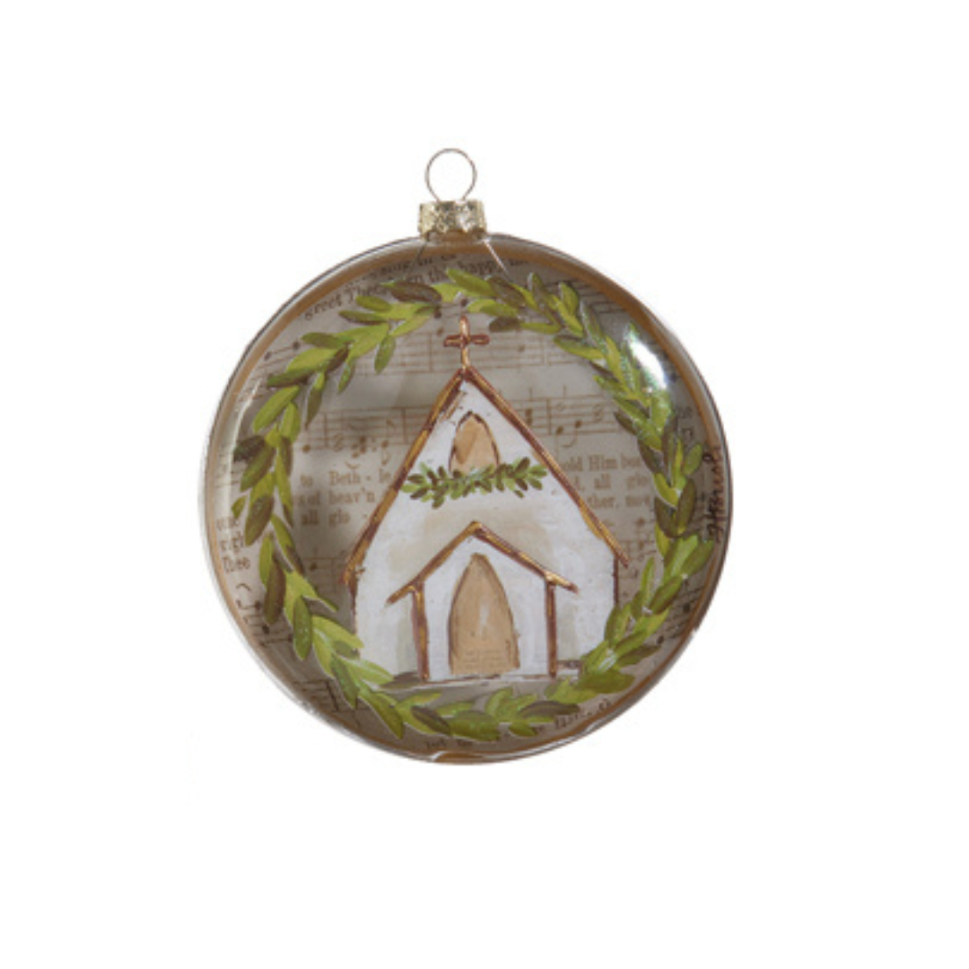 Music Sheet Church Disc Ornament