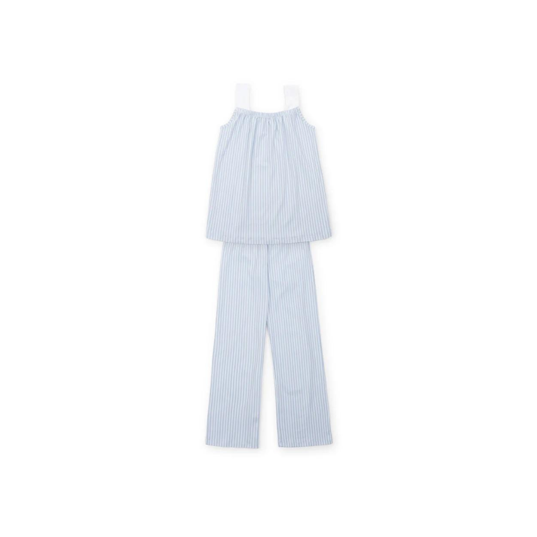 Lila + Hayes Pennie Pajama Pant Set - Stripes in Blue