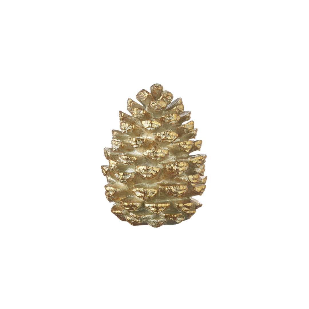 9" Gold Pinecone