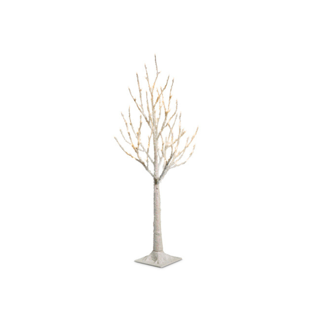 3.5' Lighted White Iced Tree