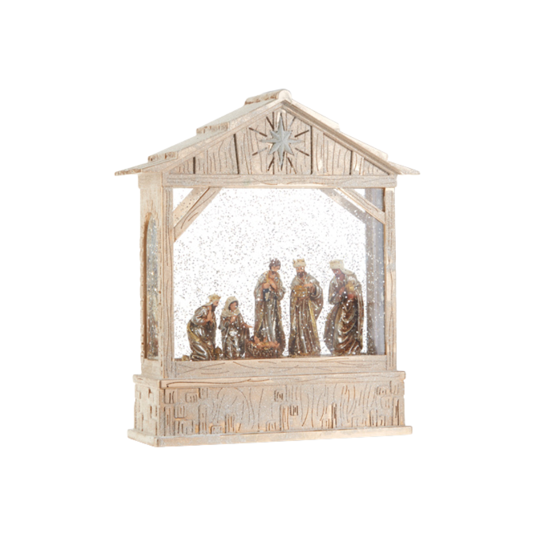 Nativity Musical Lighted Water Creche