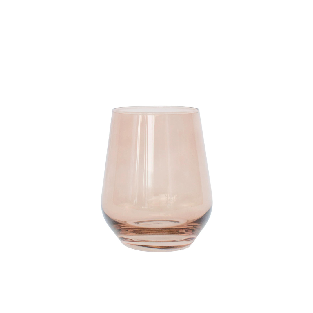 Estelle Amber Stemless Wine Glass