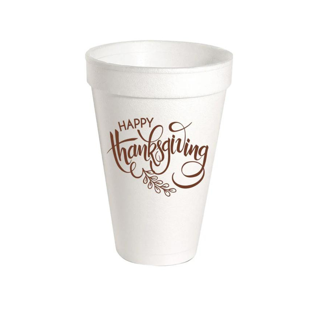 Happy Thanksgiving Styrofoam Cups