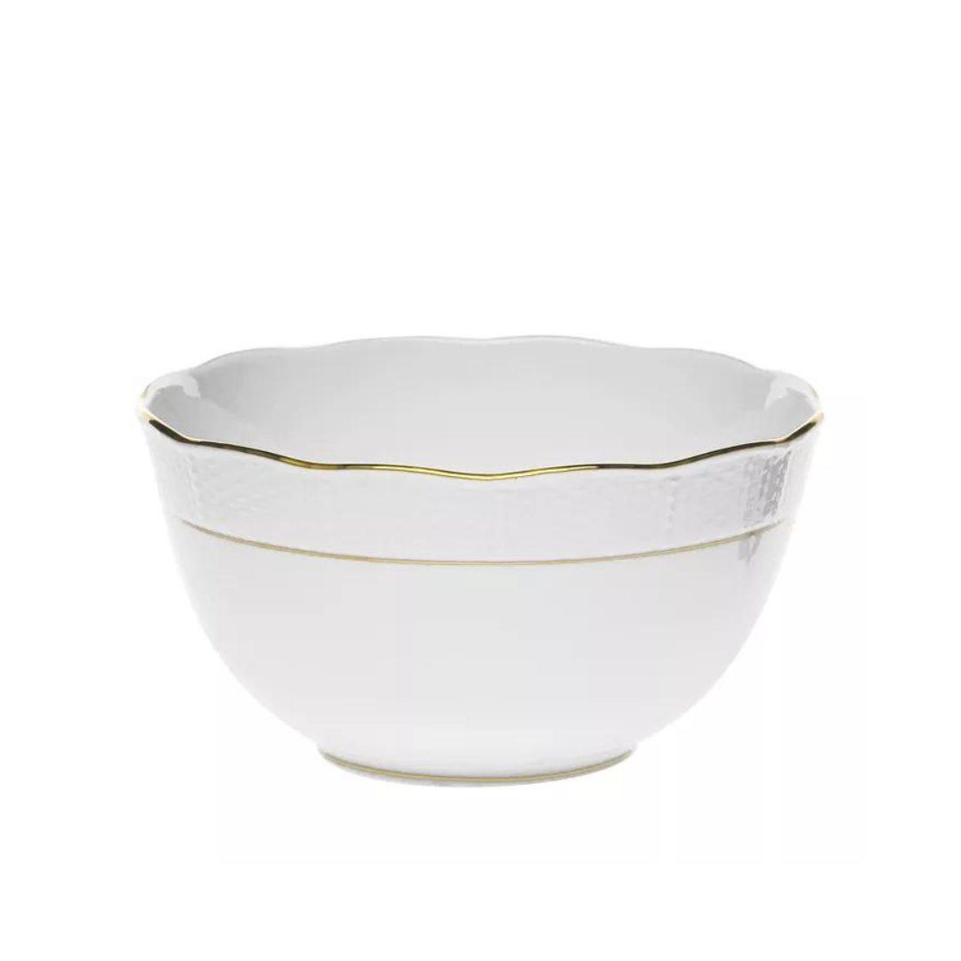 Golden Edge Round Bowl