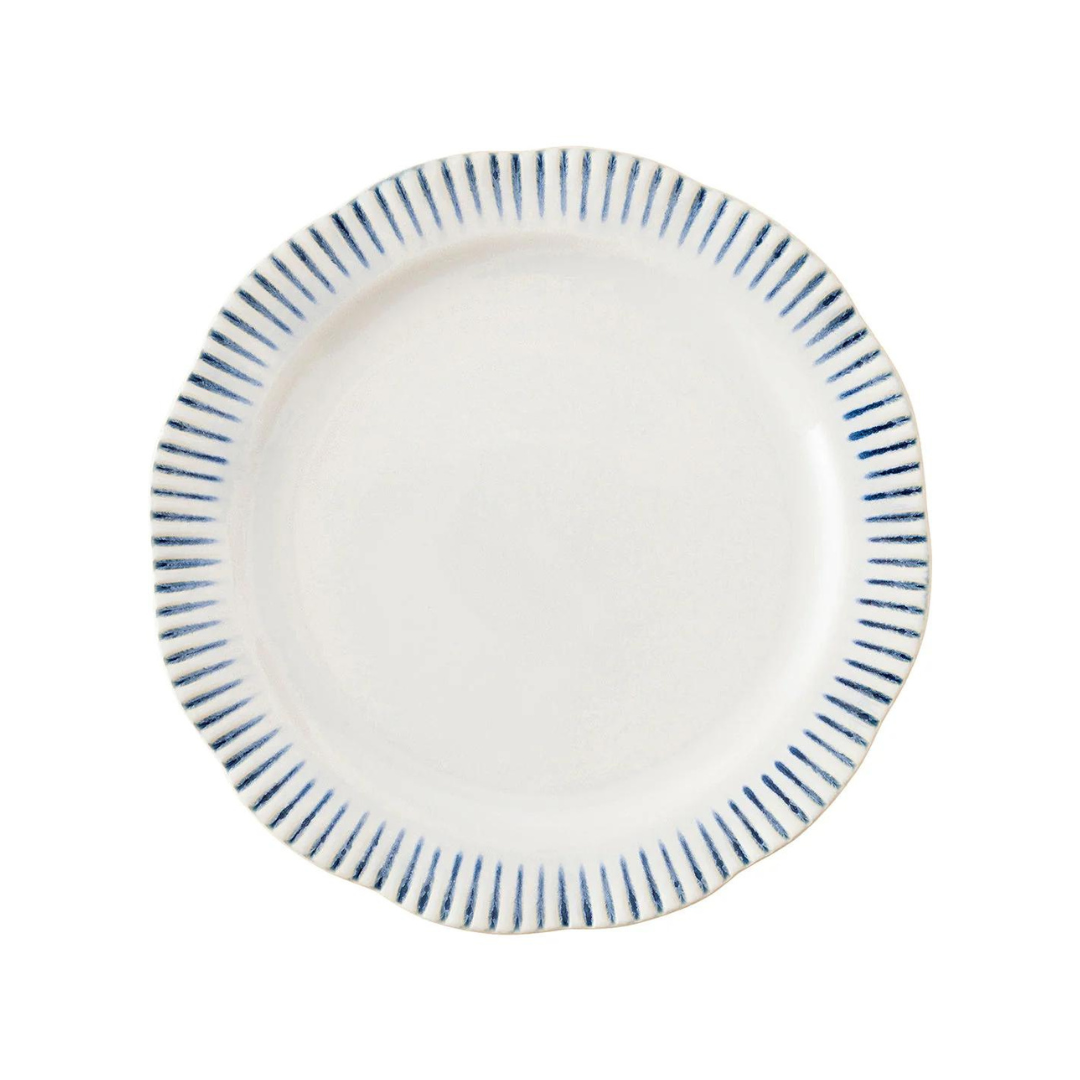 Sitio Stripe Indigo Dinner Plate