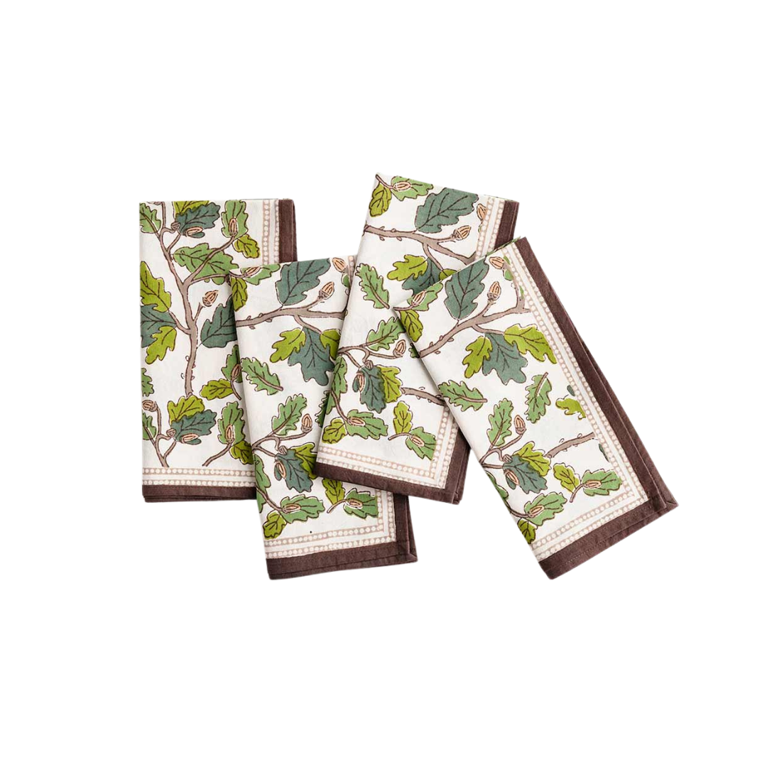 Pomegranate Maple & Acorn Napkin