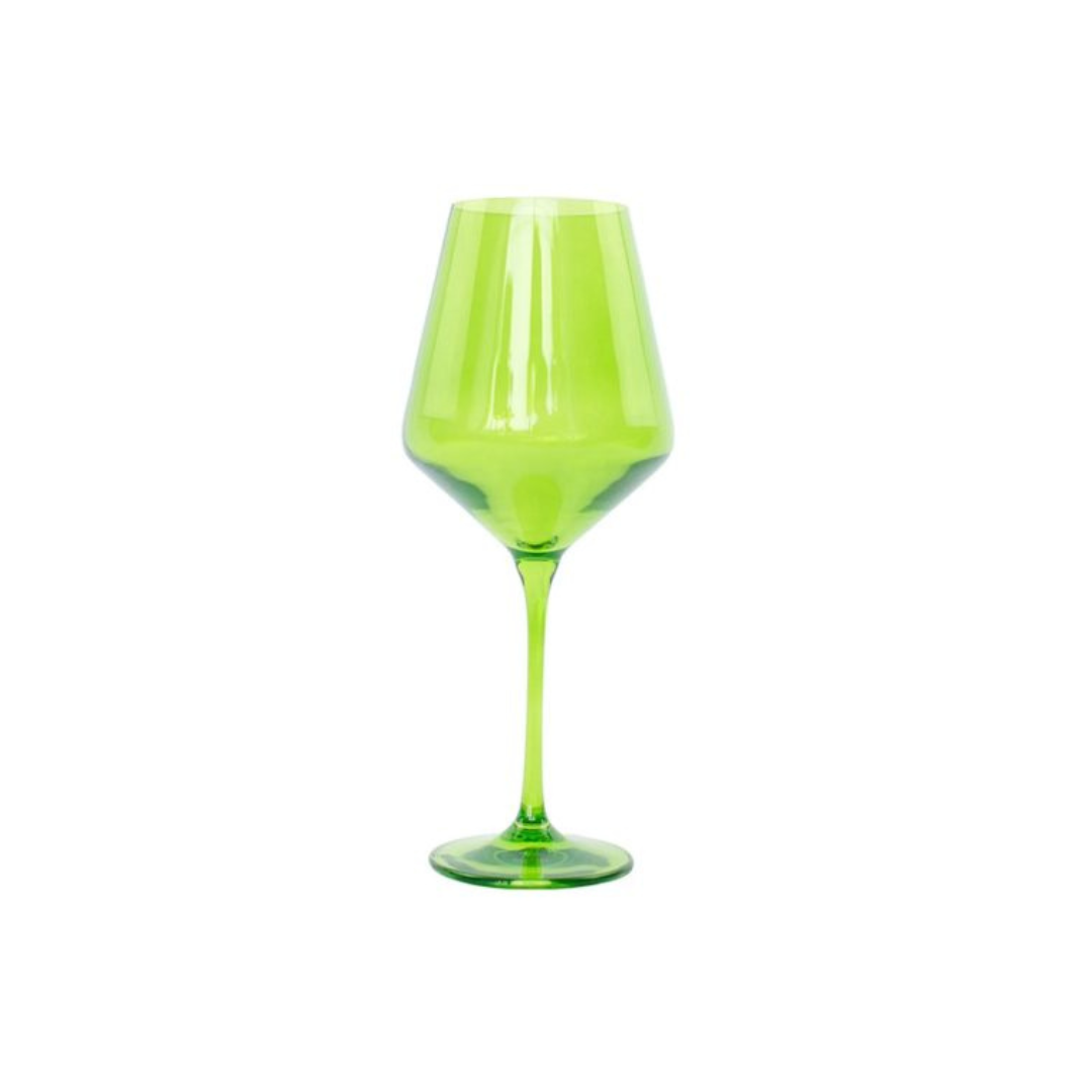 Estelle Forest Green Wine Glass
