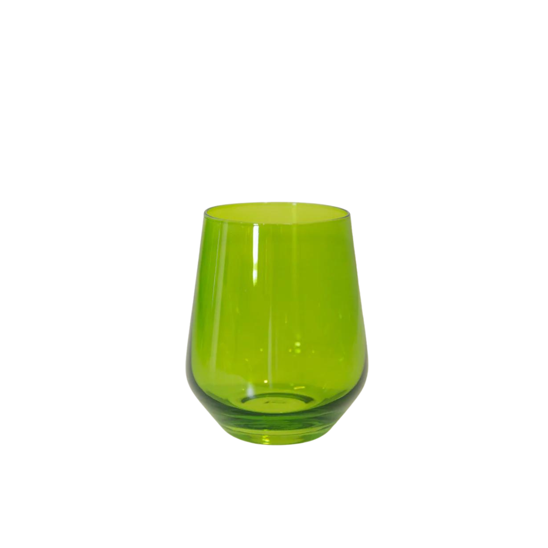 Estelle Forest Green Stemless Wine Glass