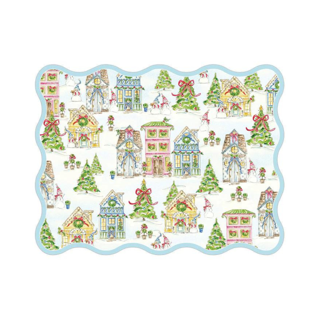 Winter Wonderland Village Posh Die-Cut Placemats