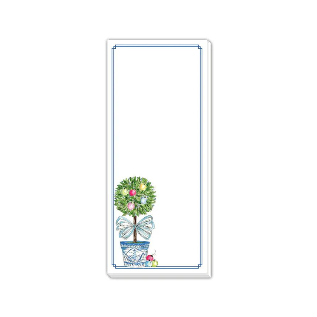 Winter Wonderland Topiary Skinny Notepad