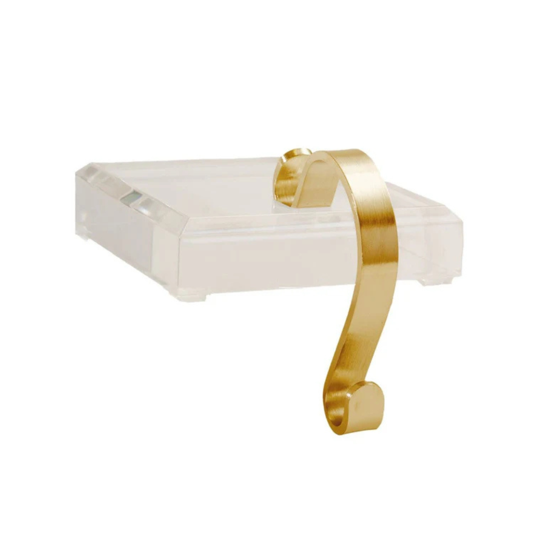 Acrylic Stocking Holders Brass