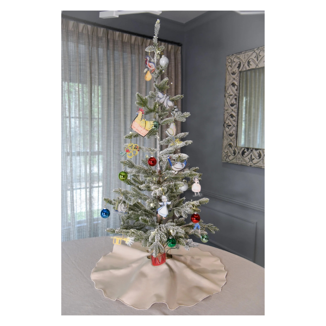 Fig and Dove Twelve Days of Christmas Acrylic Ornament Set