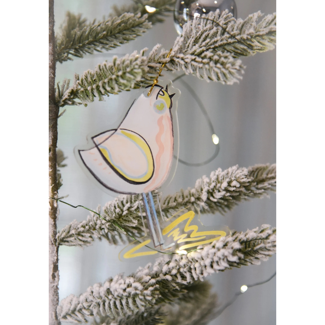 Fig and Dove Twelve Days of Christmas Acrylic Ornament Set