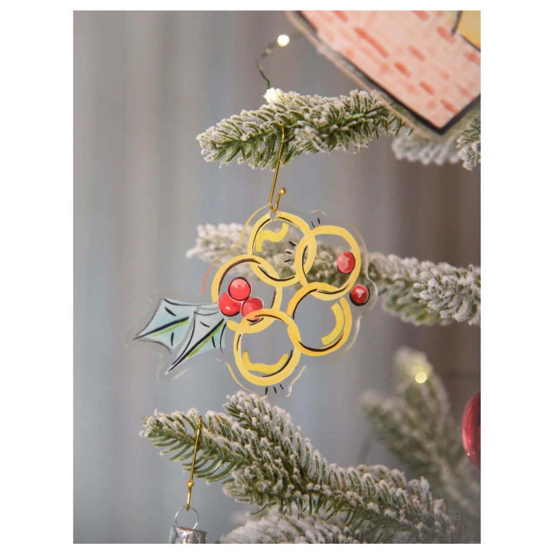 Fig and Dove Twelve Days of Christmas Acrylic Ornament Set
