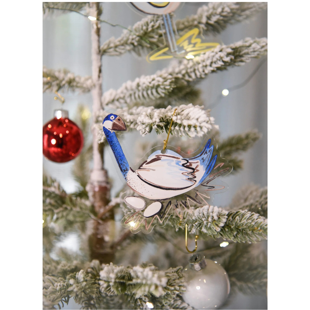Fig and Dove Twelve Days of Christmas Acrylic Ornament Set
