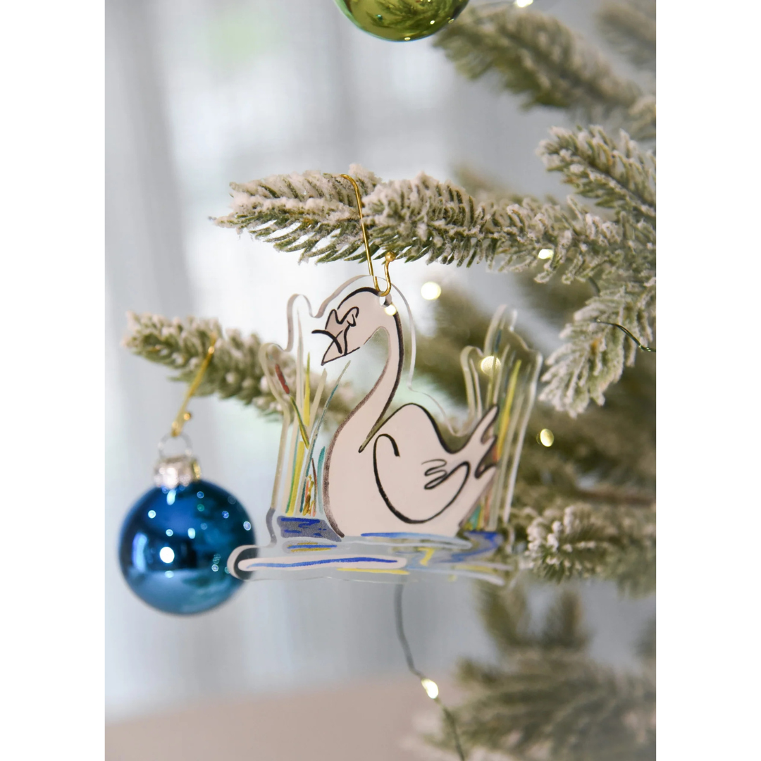 Fig and Dove Twelve Days of Christmas Acrylic Ornament Set