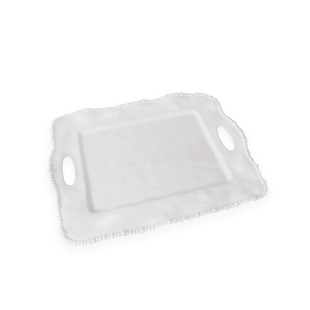 Beatriz Ball Vida Alegria Rectangular Tray with Handles White