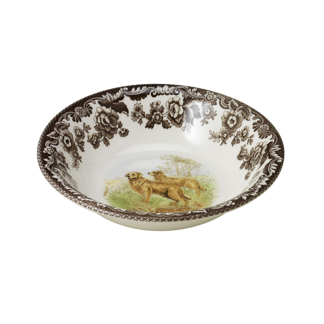 Spode Golden Retriever Ascot Cereal Bowl 8"