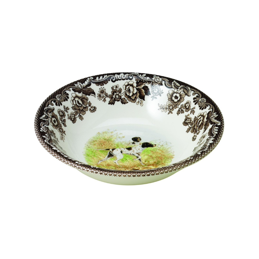 Spode Flat Coated Pointer Ascot Cereal Bowl 8"