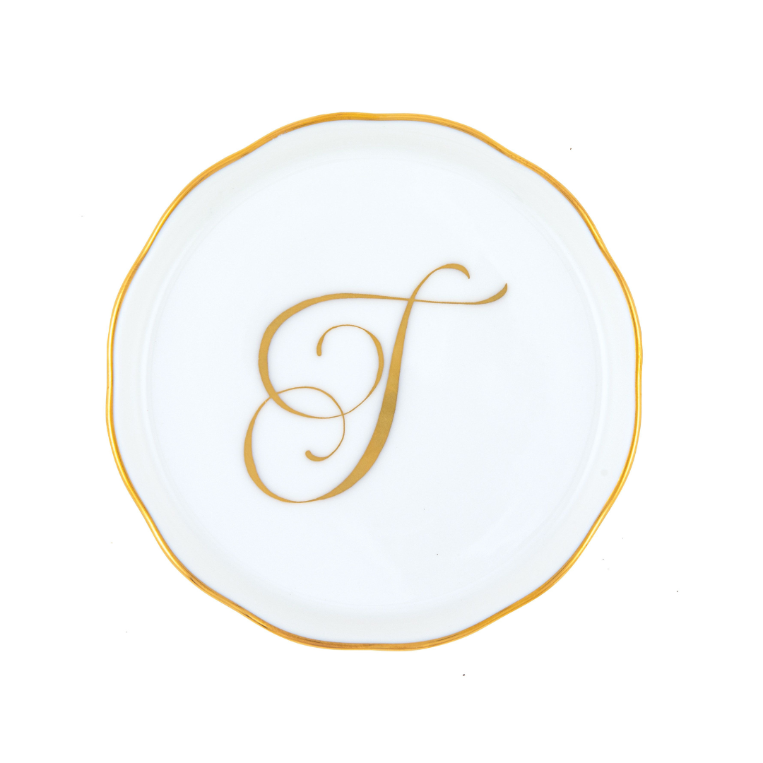 Coaster with Monogram - T