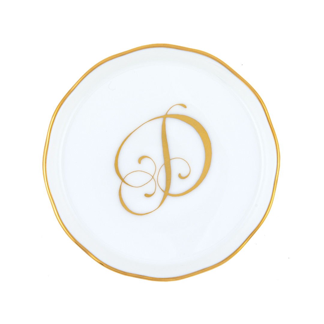 Coaster with Monogram - D