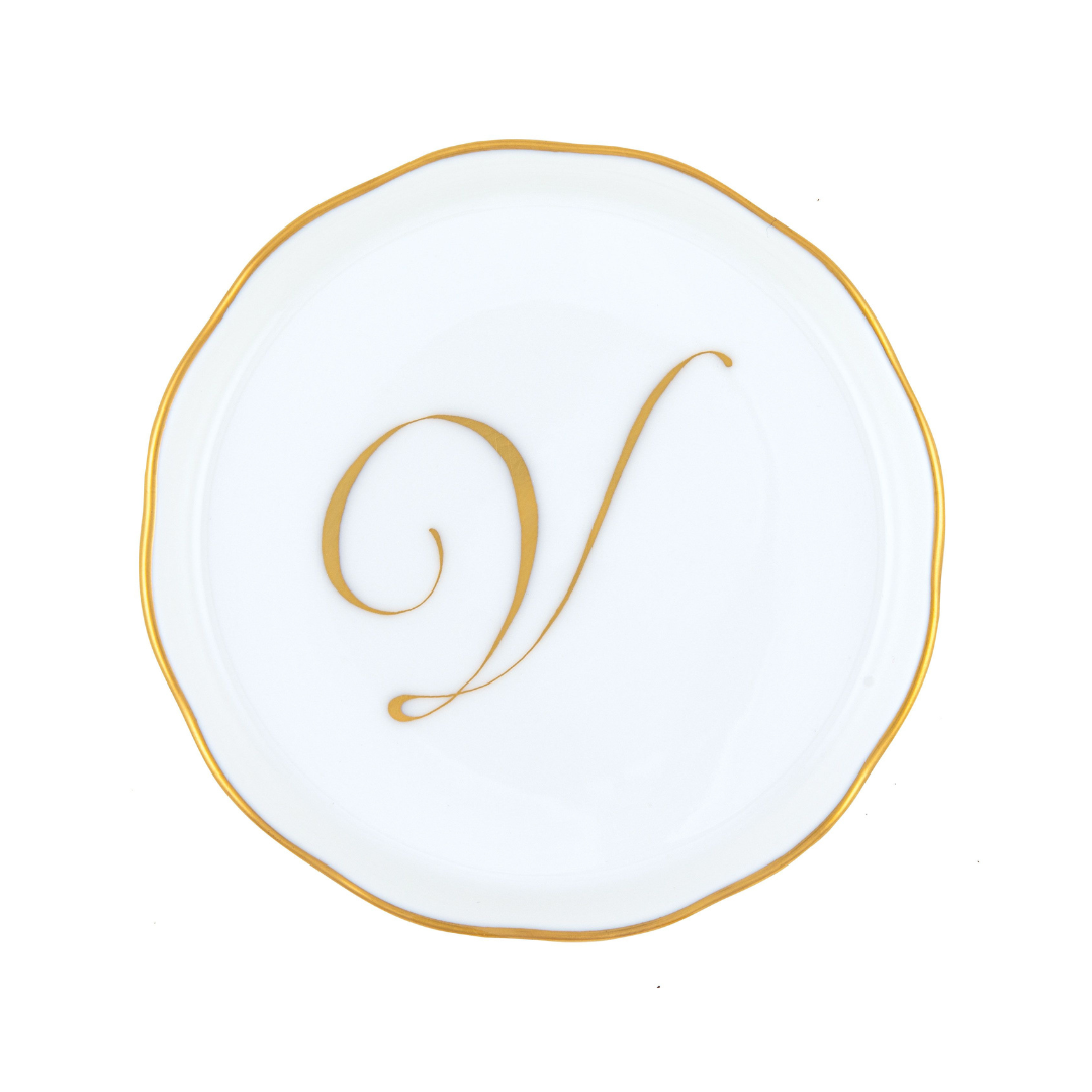 Coaster with Monogram - V