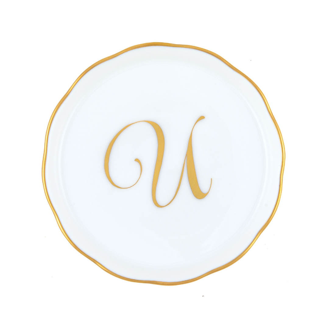 Coaster with Monogram - U