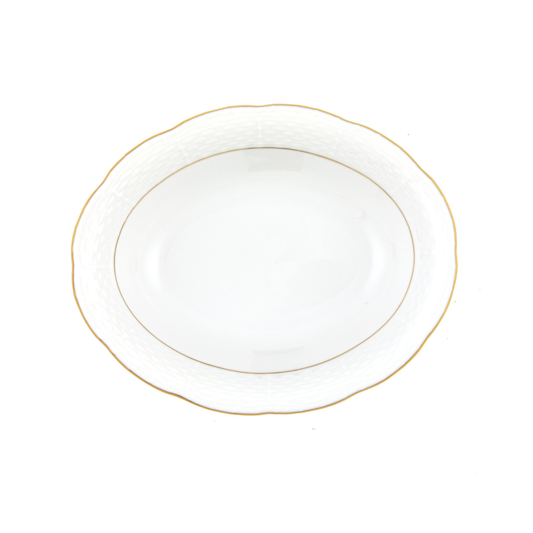 Herend Golden Edge Oval Vegetable Dish
